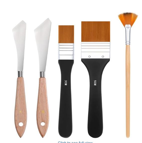 Nylon Bristle Art Brush with Wood Handle for Oil Painting