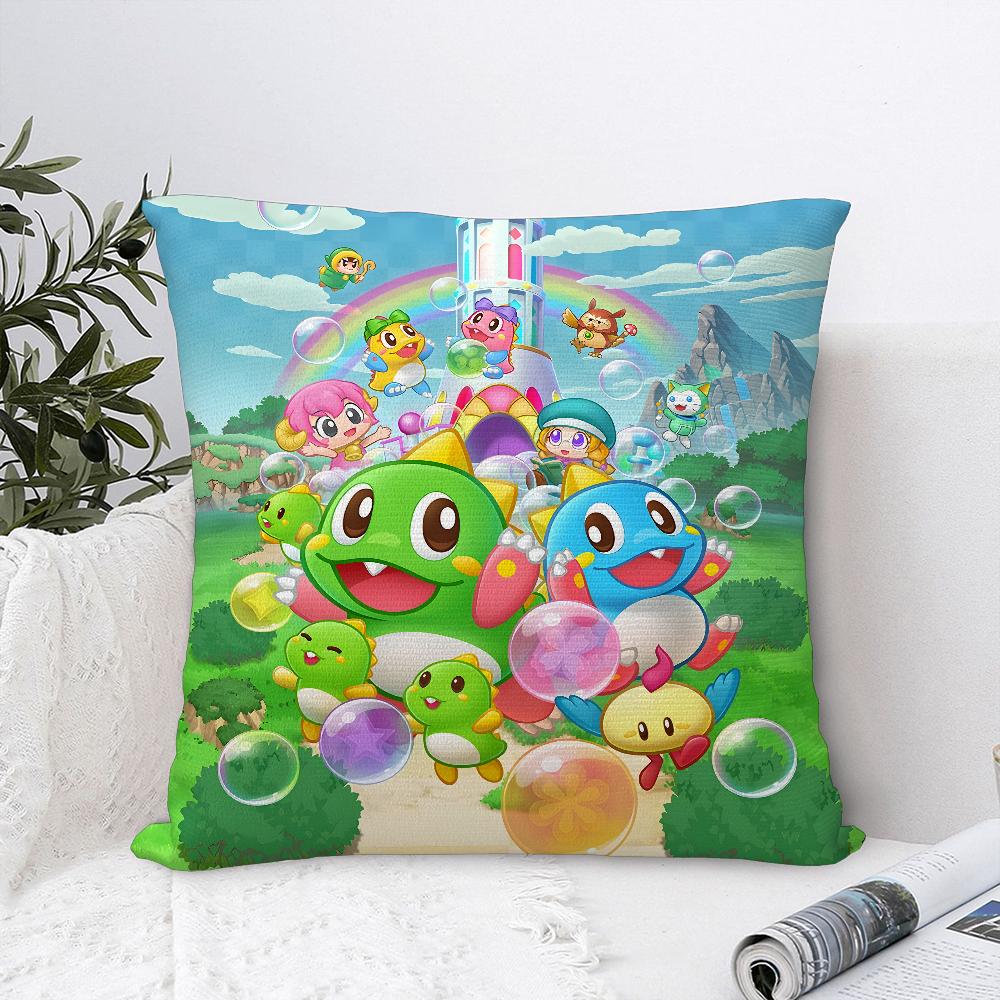 Game Bubbles B-Bobble Pillow Case Sofa Decorative Home Double-Sided Printing Short Plush Cushion Cover Throw Pillow Cover Gifts