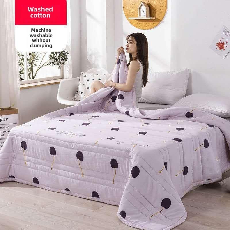 Stylish Blanket Summer Polyester Fiber Fill Water Wash Cotton For Indoor Use