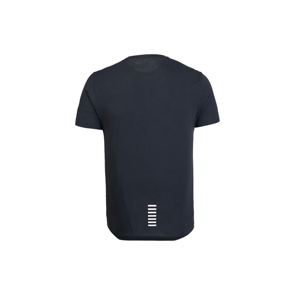 Emporio Armani SS23 EA7 Series Letter Logo Printed Crew Neck Short Sleeve T-Shirt Men Tops Navy-Blue 3RPT19-PJM9Z-1554