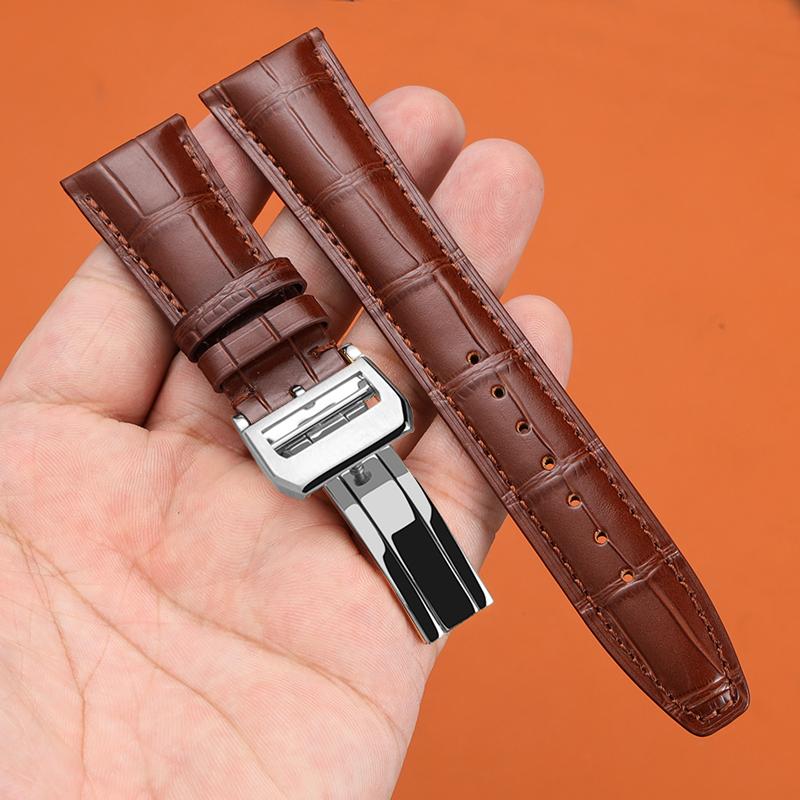 22mm 20mm Genuine Leather Alligator Texture Watch Band for IWC Portofino Men's Watch, Soft Comfortable Replacement Strap, Luxury