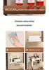 Vintage Style Walnut Bathroom Hair Dryer Shelf - No-Punch Wall-Mounted Holder