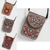 Bohemian Theme Pu Handbag With Magnetic Flap And Floral Accents For Daily Outings
