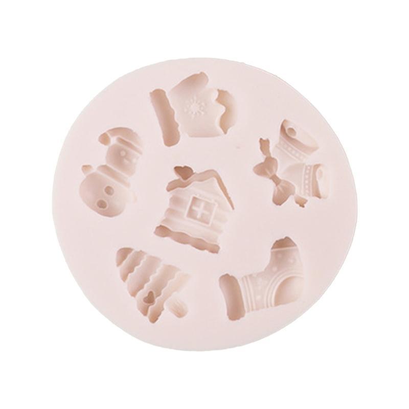 Y3NA Christmas Santa Silicone Molds Fondant Cake Decorating Molds Baking Tool