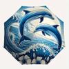 1pc Ocean Waves Automatic Open/close, All-Season Portable Folding Umbrella, Travel, Everyday, Formal Events138