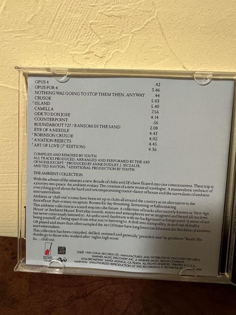 [USED] Art of Noise The Ambient Collection US Edition