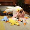 50/90cm Giant Goose Pillow Fluffy Elastic Sleeping Pillow Cartoon Animal Plushies Bed Decor Lovely Removable And Washable Stuffed Goose
