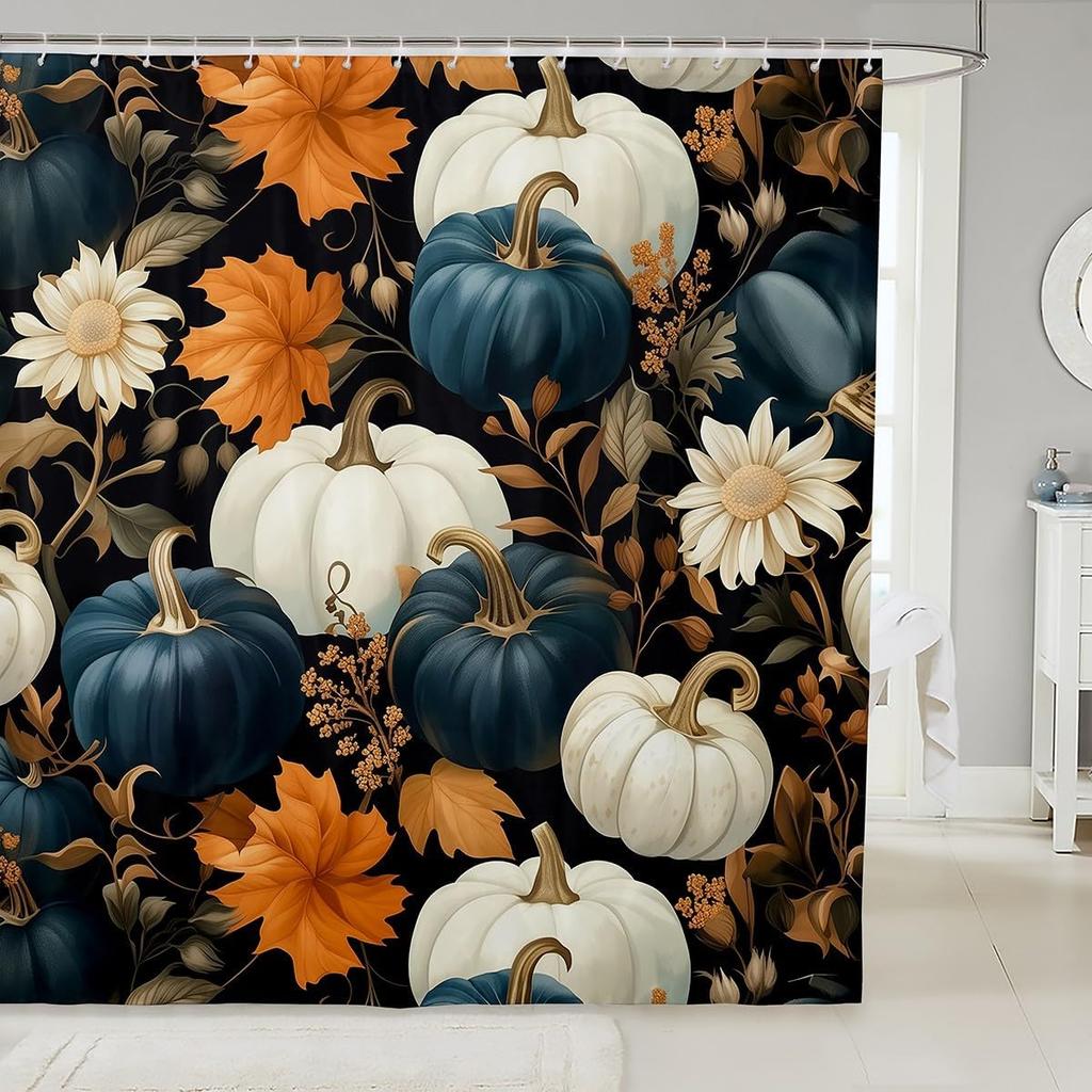 Black Cat Shower Curtain Pet Cats Bathroom Accessories Kitten Cute Halloween Gothic Kids Girls Boys White Black Waterproof Bath