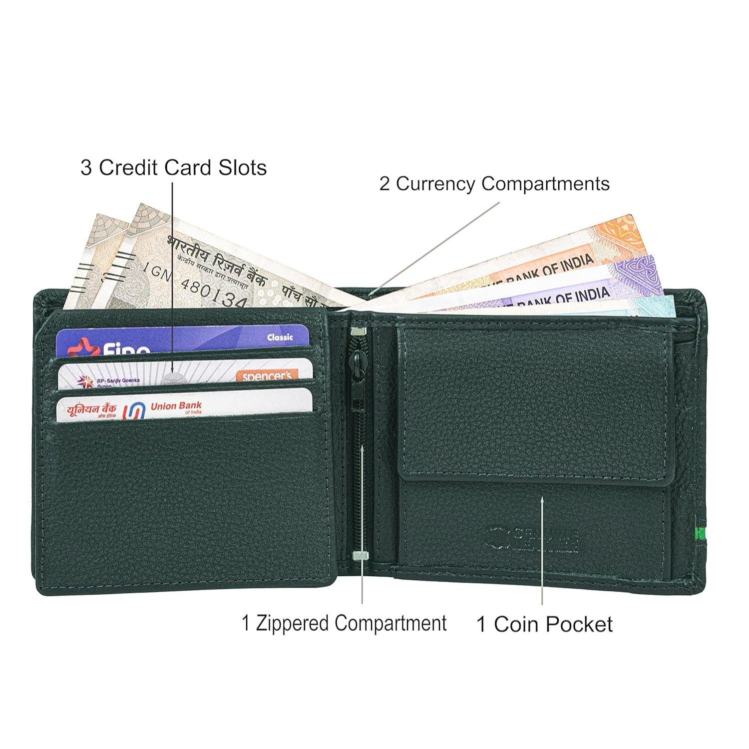 Мужской кожаный кошелек Stag Green Светло-зеленый светло-зеленый/зелёный — фото 3