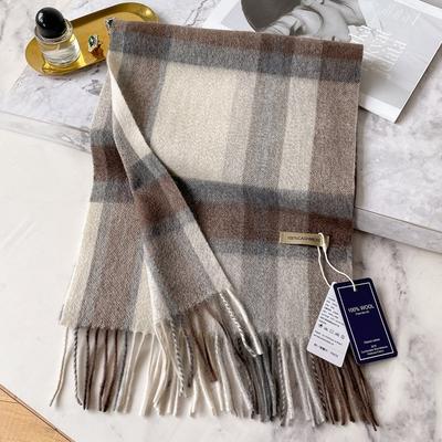 Albas 100 Cashmere Plaid Scarf Men's New Autumn and Winter Scarf Gift for Boyfriend