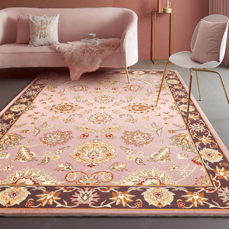 

Американские ретро ковры для гостиной, мягкие пушистые, декор для спальни, прикроватный ковер, домашний моющийся коврик, утолщенный плюшевый коврик для пола в гостиной 80*120cm