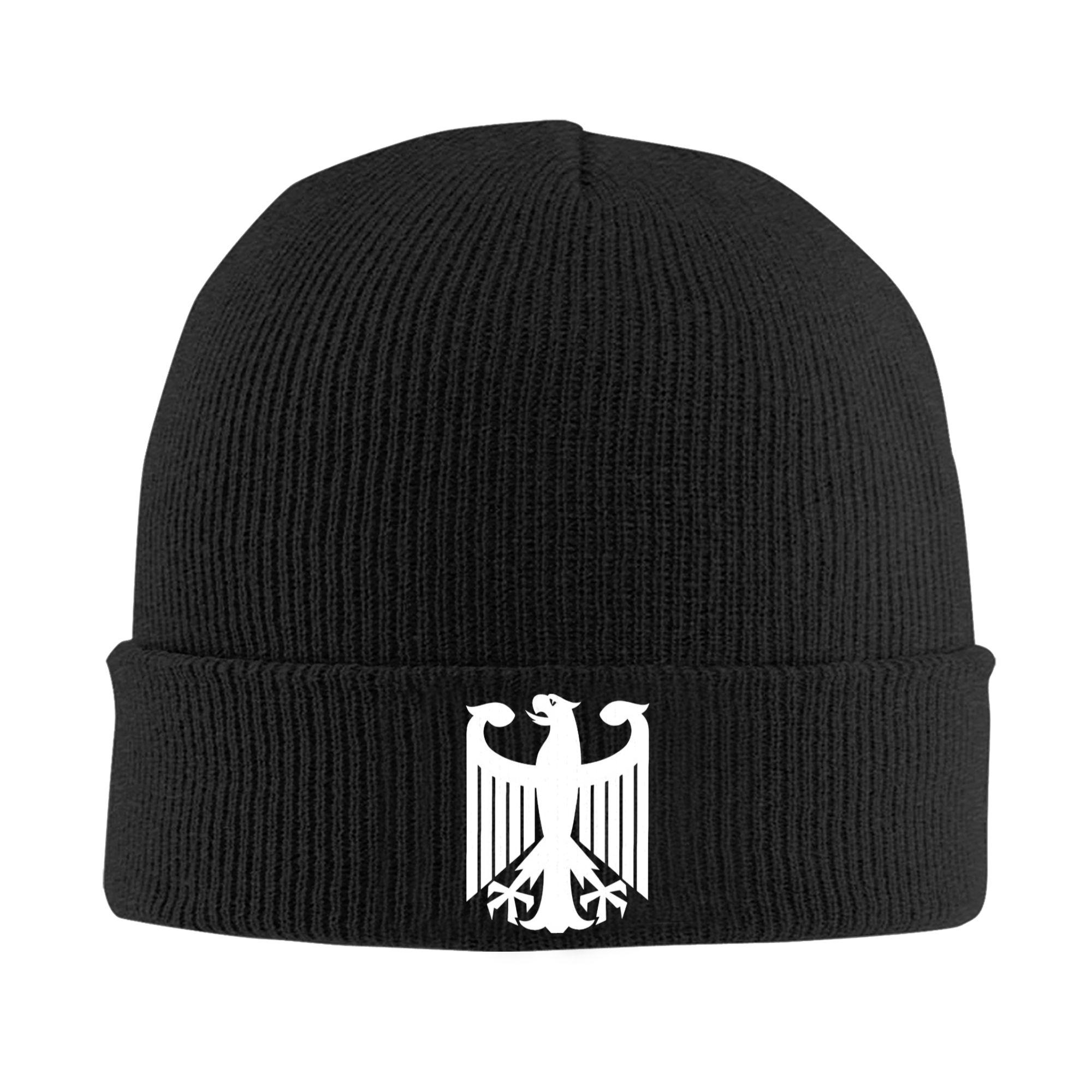 GerUnisexy Deutschland  GerUnisex Eagle Hats Autumn Winter Beanies Fashion  Cap Unisex Women Acrylic Knitted Hat One Size