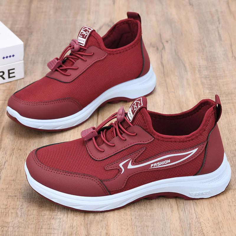 Stepping Shoes Women's 2025 Autumn New Soft-soled Lightweight Middle-aged and Elderly Mother Shoes Breathable Casual Women's Sports Shoes