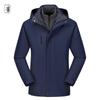Qian Yiyang Men's 3-in-1 Windproof Waterproof Fleece-Lined Outdoor Jacket