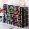 Slanted Pen and Paintbrush Storage Rack - Multi-Layer Desktop Holder for Art Supplies