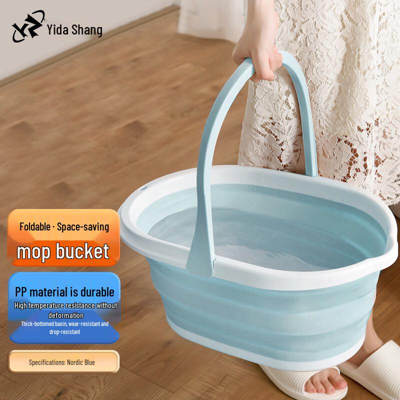 Foldable Plastic Mop Bucket with Wringer