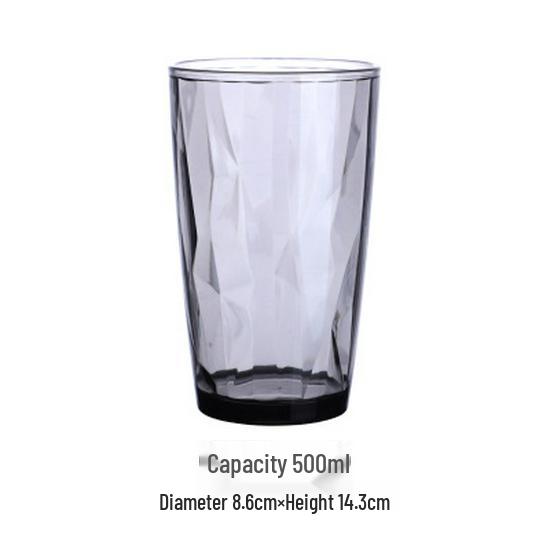 Colored Acrylic Water Cup: Transparent, Heat-Resistant, Drop-Resistant—Perfect for Mouthwash, Juice, Tea, or Beer.