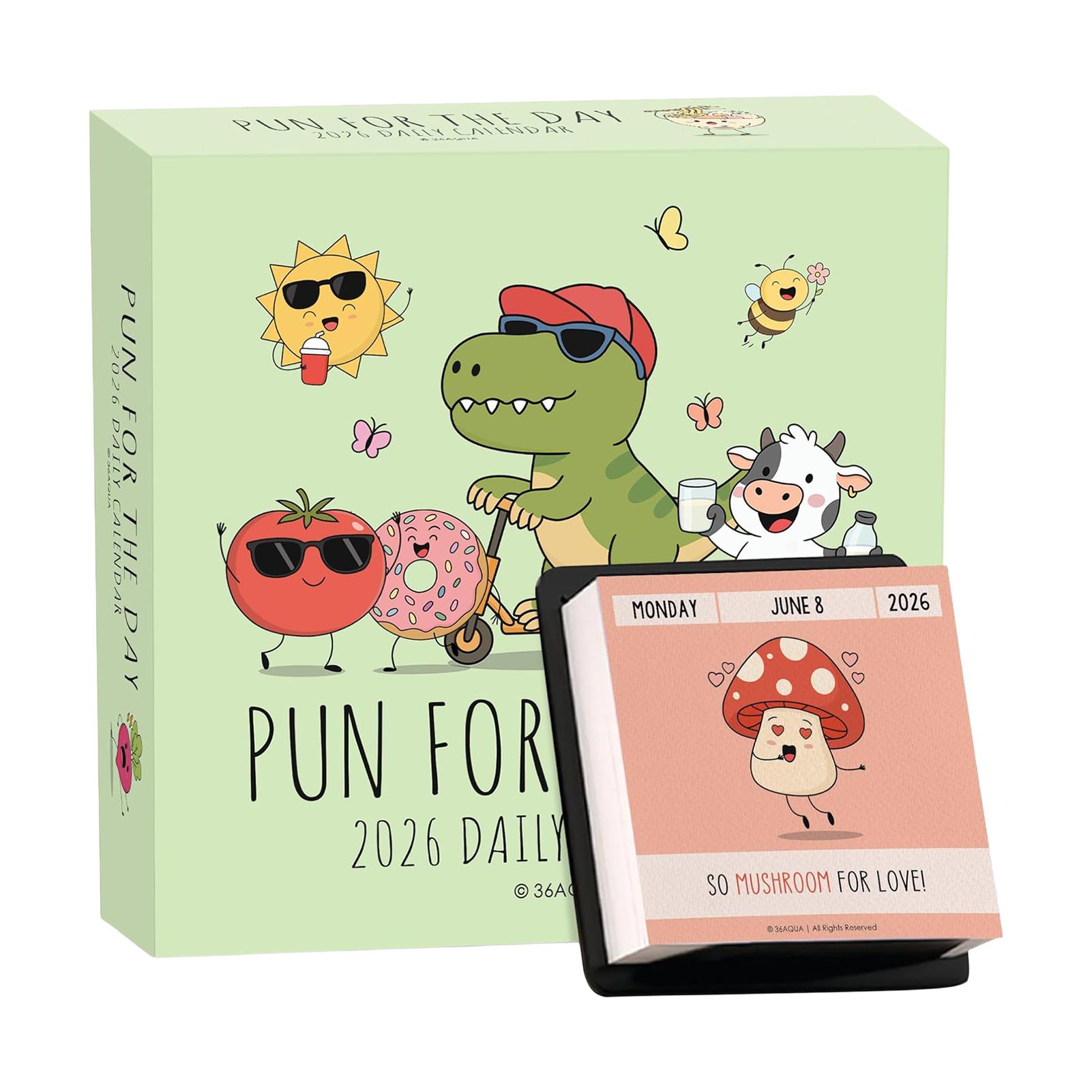 

Punny 2026 Creative Desktop Calendar Portable Motivational Office Decor with Unique Design for Home Workplace