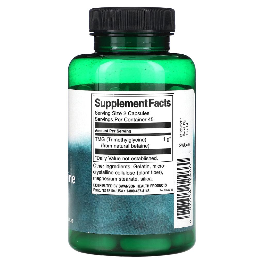 Tmg Trimethylglycine, 500Mg, 90 Capsules