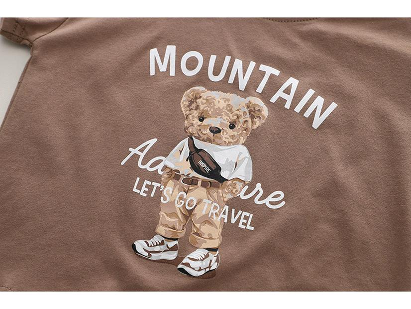 Boys' Cartoon Summer Sports Two-Piece Suit, Short Sleeve, 2023 for Small and Medium Children