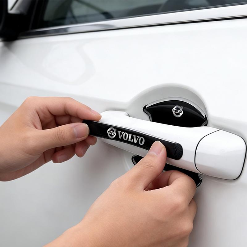 Car Metal Logo Door Bowl Handle Protector Film Stickers Accessories For Volvo V50 S60 XC60 S40 XC40 XC90 V60 S80 S90 V90 V70 V40