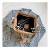 IELGY Ladies Tote Bag Cotton Clothes Large Capacity Commuter Portable Korean Version Fashion One-Shoulder Messenger Bag