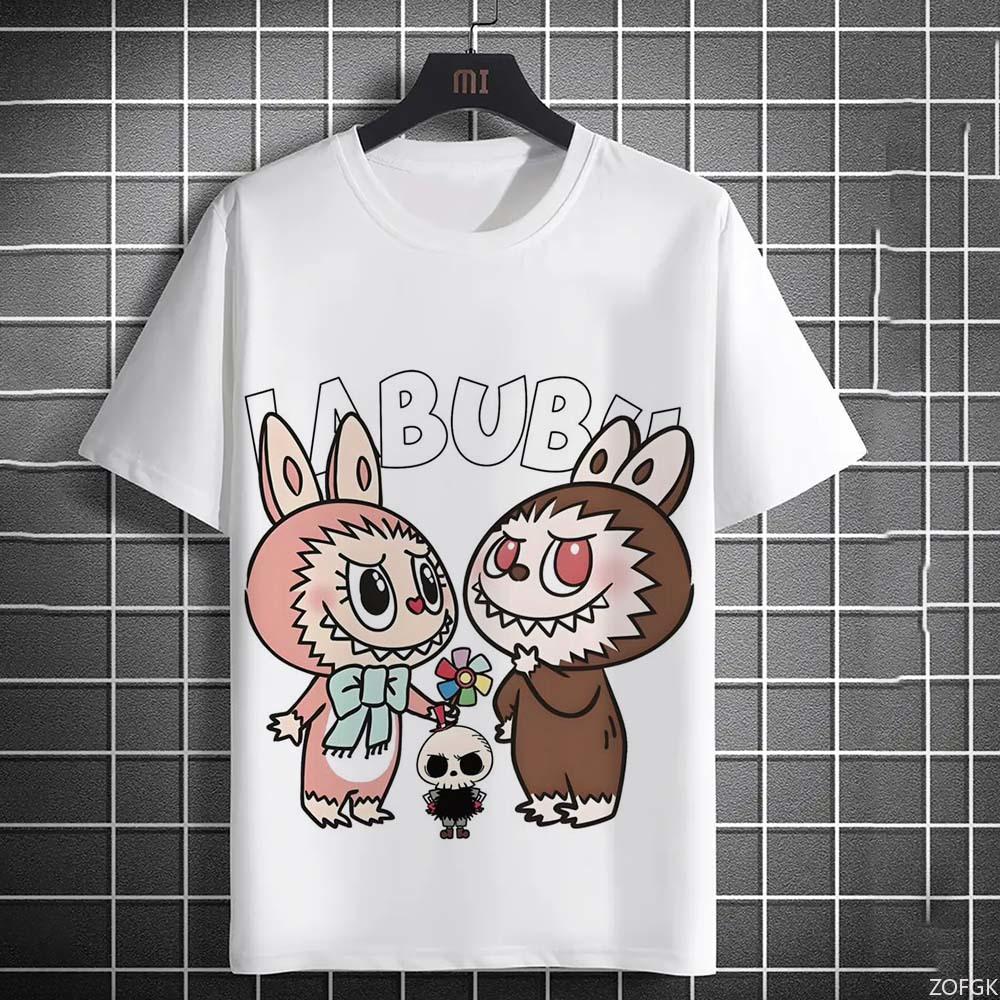 Summer Fashion 3D Cartoon Pull Cloth Cute Printed Short Sleeved Comfortable Casual Round Neck Loose T-shirt