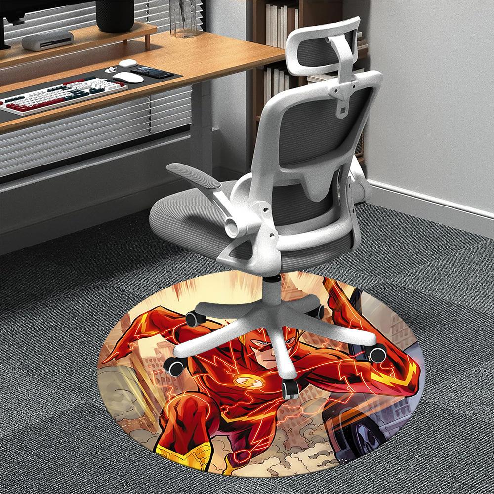 

1pc Flash superhero Chair Carpet for Office Non-Slip, Indoor Non-Slip Washable Carpet, Non-Shedding Mat For Office yy251030056 80cm by 80cm
