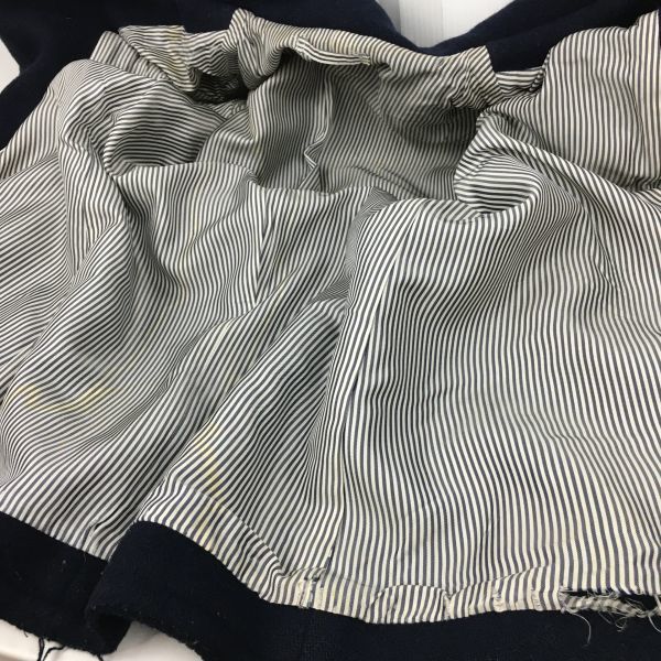 bonjour records BOYS Made in Japan Wool Pea Coat Size S Dark Navy(USED)