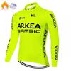 ARKEA Fleece Cycling Jersey Men Women Winter Thermal Long Sleeve Road Mountain Bike Riding Top
