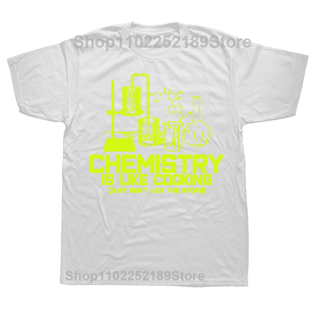 Funny Chemistry Is Just Like Cooking Graphic T-shirts Tshirt Men Women's Fashion Casual Oversized 100% Cotton T Shirt