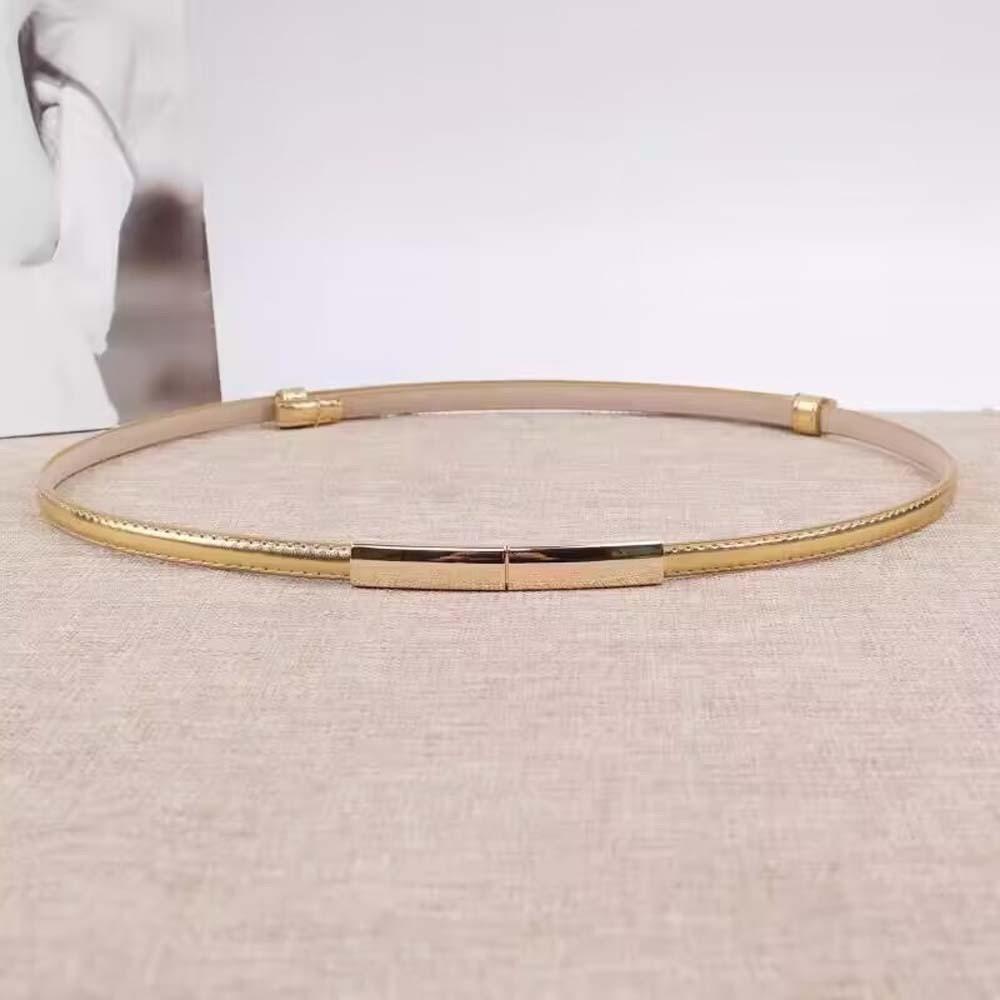 Adjustable Thin Buckle Belt Versatile Women Waistband Fashion Patent Leather Belt  Party