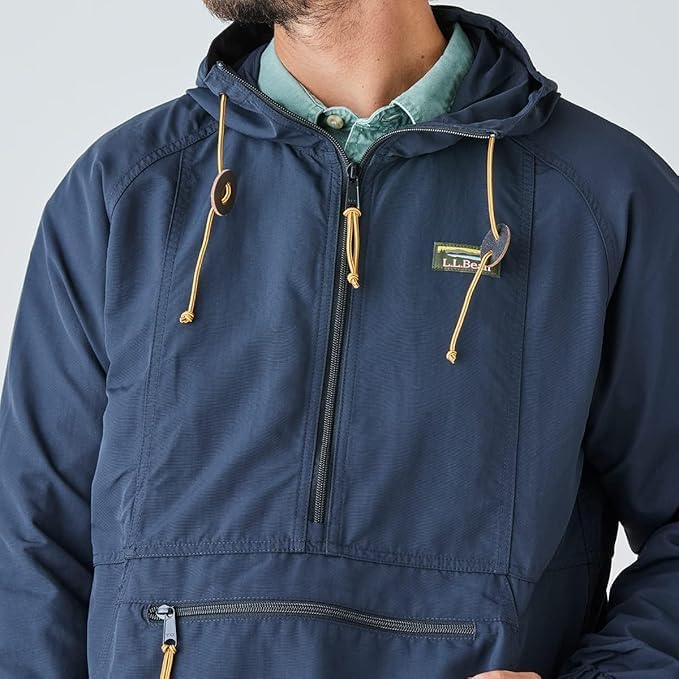 LL Bean Mountain Classic Japan Deep Glacier 1000281664 Men's Anorak, Fit, XL, Blue,