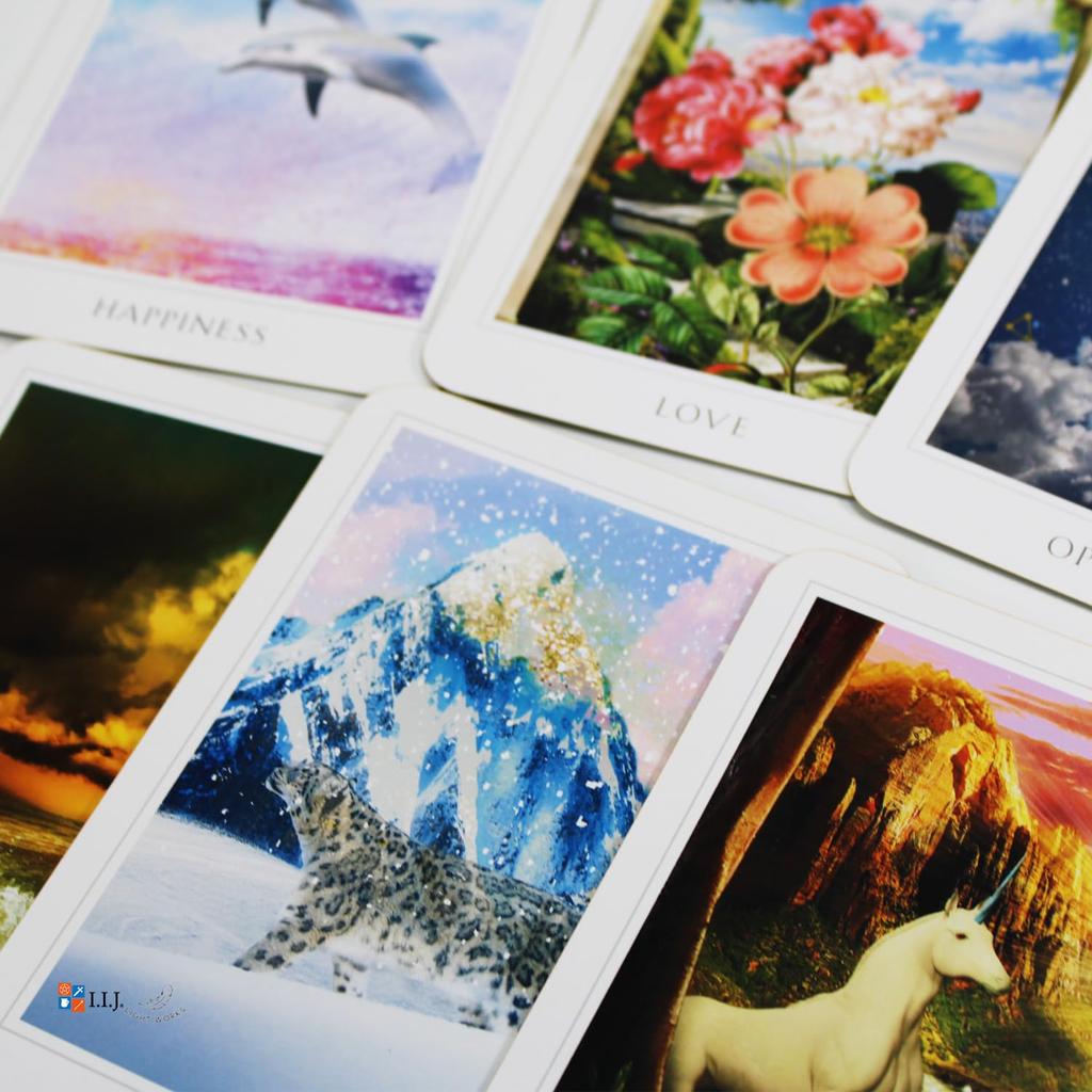 I.I.J Oracle Cards Sacred Destiny Oracle Special Edition Gold Edge Japanese Version Affirmation Fortune Telling with Japanese Instruction Manual