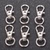 5 Teile/los Metall Karabinerverschluss für DIY Schlüsselanhänger Machen Split Silbrig DIY Schlüsselring Haken Clips