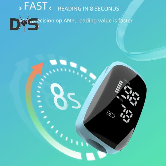 Blood Oxygen Meter with Large LED Display High Accurate Readings Rechargeable Fingertip Blood Oxygen Saturation Monitor with Lanyard