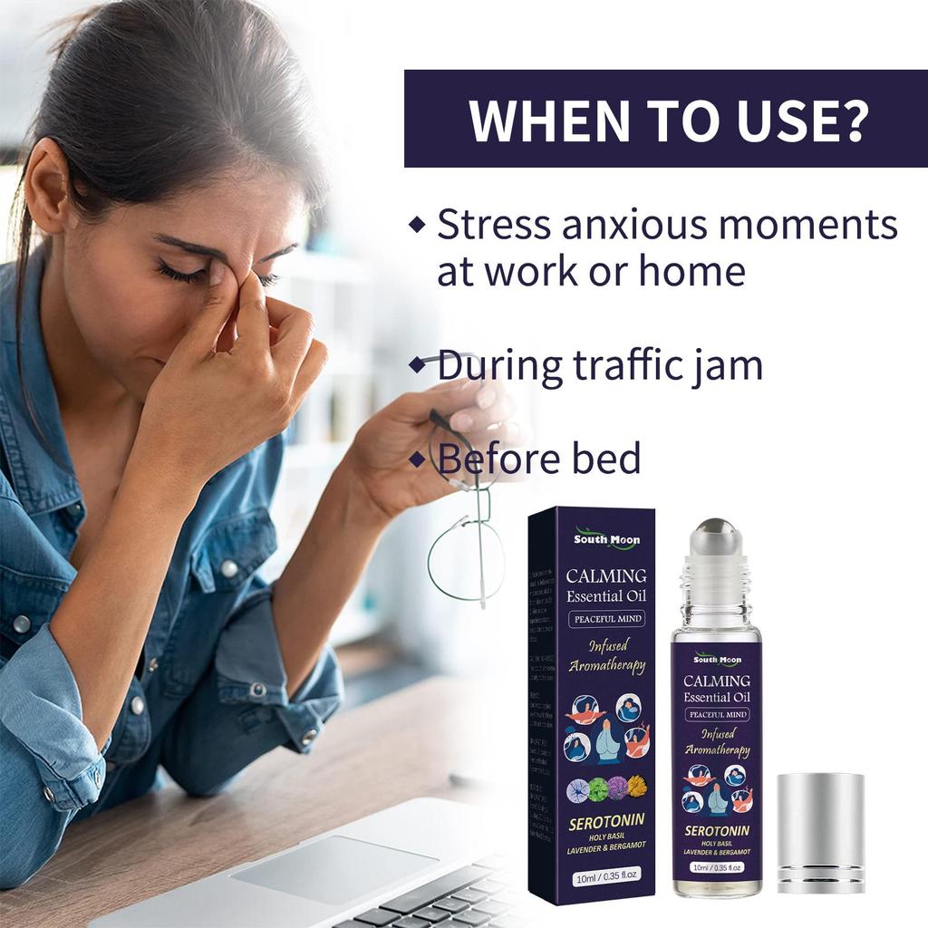 10ml Body Treatment Roll-On Essential Oil Wrist Application Roll-On Massage Treatment Essential Oil