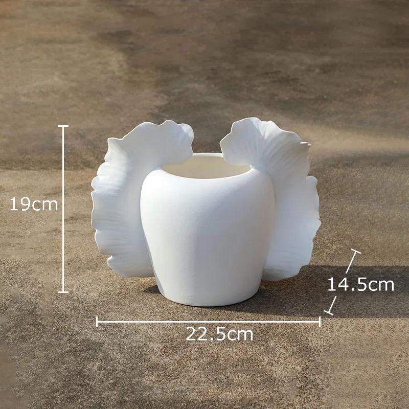 Ваза с крыльями бабочки Настольное украшение Цветочная композиция Искусственные цветы Декоративная цветочная ваза Эстетичный декор комнаты