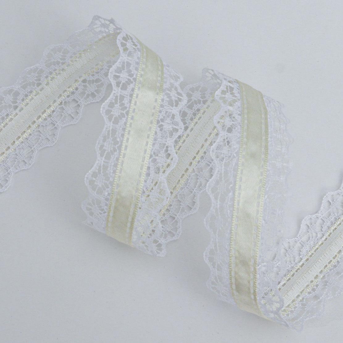 

Елегантний 3 см мереживний поліестеровий бант ручної роботи DIY одяг аксесуари краватка декоративна стрічка прикраса для волосся кліп стрічка домашній декор 3cm*10 yards