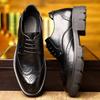 Kožené boty s vnitřním zvýšením 10 cm pánské boty Brock se zvýšením 8 cm společenské šaty platforma svatební boty muži
