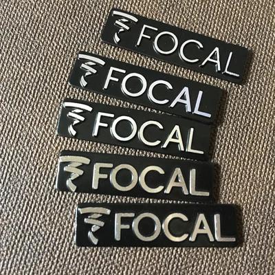 6X 3D Metal Focal Aluminum Car steering wheel emblem sticker audio Speaker car stickers car styling badge logo decoration