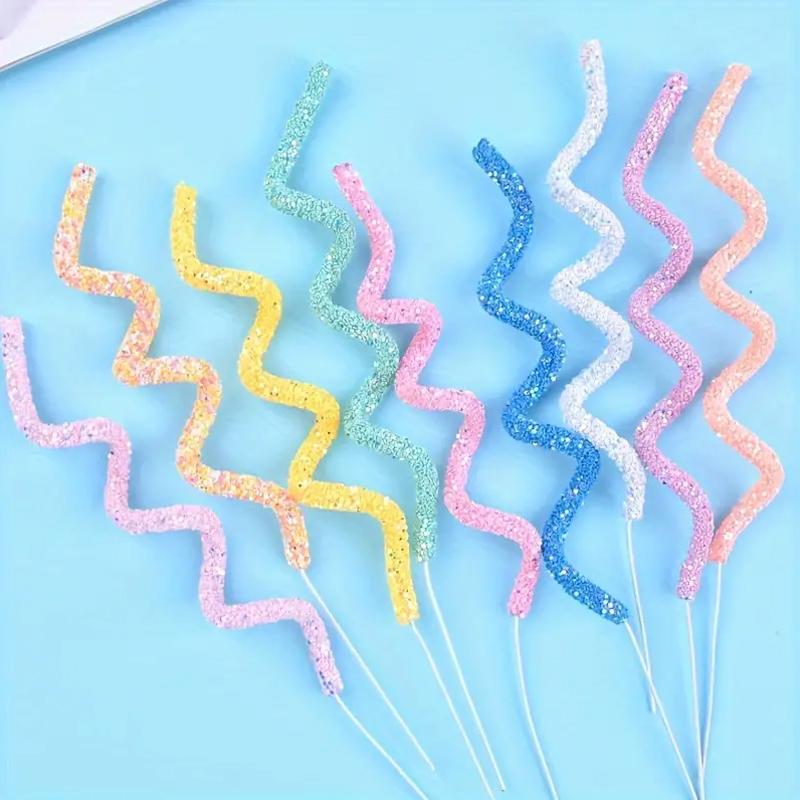 4pcs Plastic Cake Decoration Creative Cake Topper Decorations Colorful 3 Color Schemes