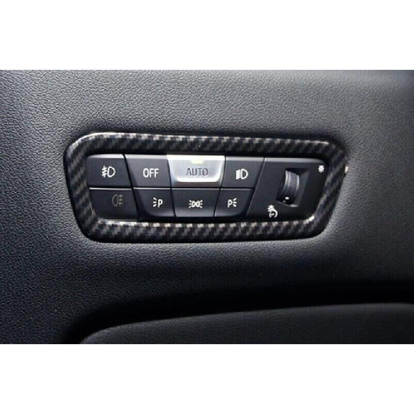 Carbon Fiber Cover Trim Car Headlight Switch Control Fit For BMW X6 G06