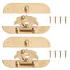 2sets Gold Antique Buckle Latches Brass Box Latch Hasp Latches Chest Clasp Closure  Cabinets