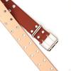 Double Grommet Belt, Adjustable with for Women Men Vintage PU Leather Jeans Belt