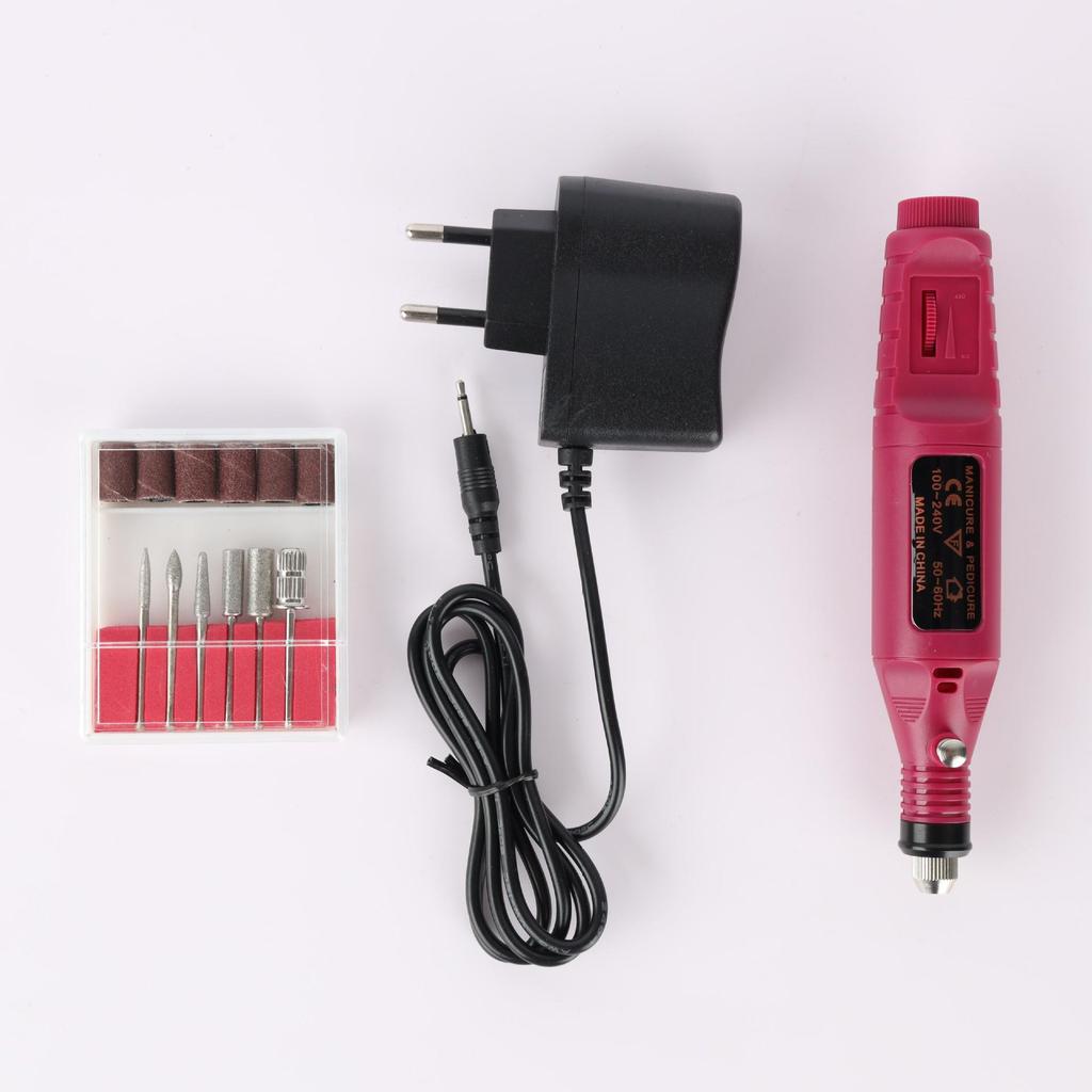 Pen-type Electric Nail File Set with EU/US Plug for Home or Salon Use