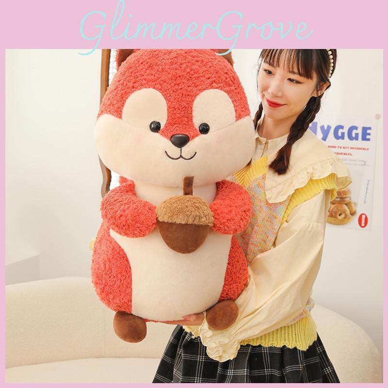 Cartoon Plush Squirrel Toy Cute Stuffed Animal Dolls Decorations Gifts Kids