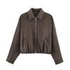 2026 spring new European and American cross-border women's clothing street fashion loose zipper jacket w050 6005