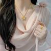 Zhuang Zhou's Dream Butterfly Thread Enamel Colored Vein Flower Butterfly Necklace Women's Burnt Blue Butterfly Clavicle Chain