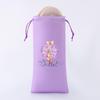 Purple Satin Ballet Dance Shoe Drawstring Pouch - Portable Double Drawstring Bag